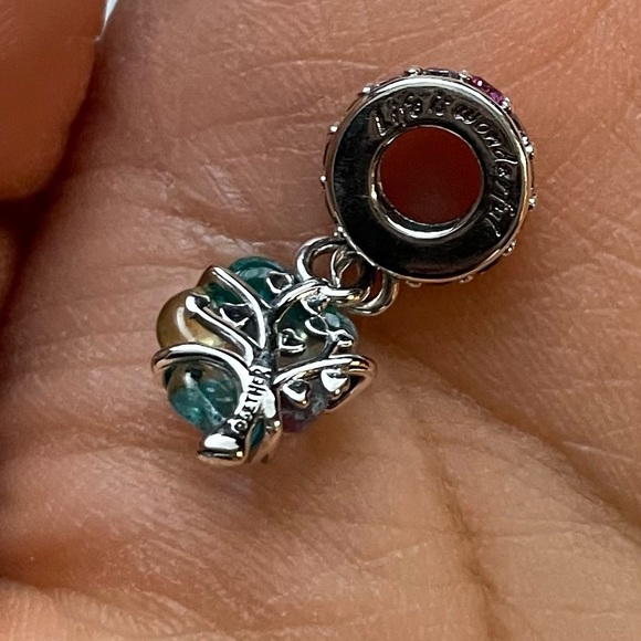 NWOT Togetherness Tree Murano Glass Dangle Charm Jewelry Silver 925 - Picture 7 of 8